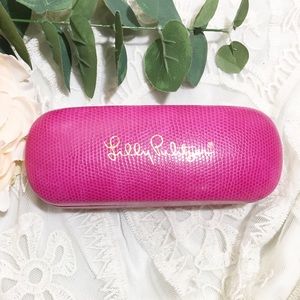 Lilly Pulitzer Pink Snakeskin Sunglasses Case
